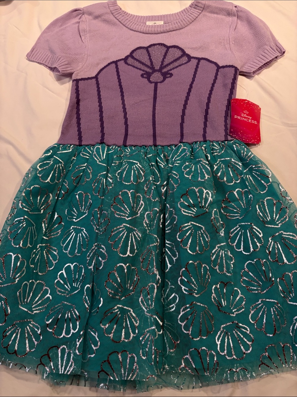NWT Disney Purple and Teal Ariel-Inspired Seashell Dress 101,102